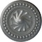 Ekena Millwork Foster Shell Ceiling Medallion (Fits Canopies up to 9 5/8"), Hand-Painted Platinum, 15 3/4"OD x 2"P CM15FOPLS - alternate 1